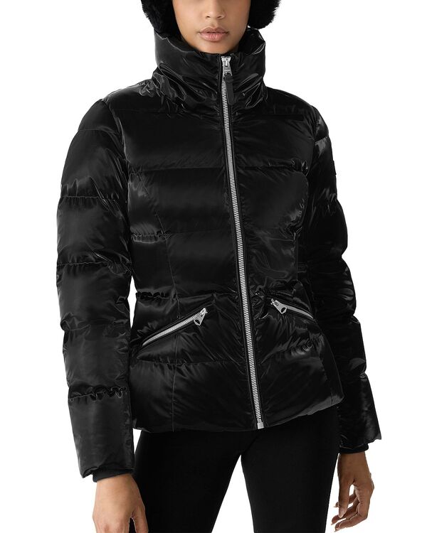 マッカージュ レディース アウター ジャケット・ブルゾン ダウン Mackage Madalyn Glo High Gloss Down Jacket Black ブラック｜ReVida 店