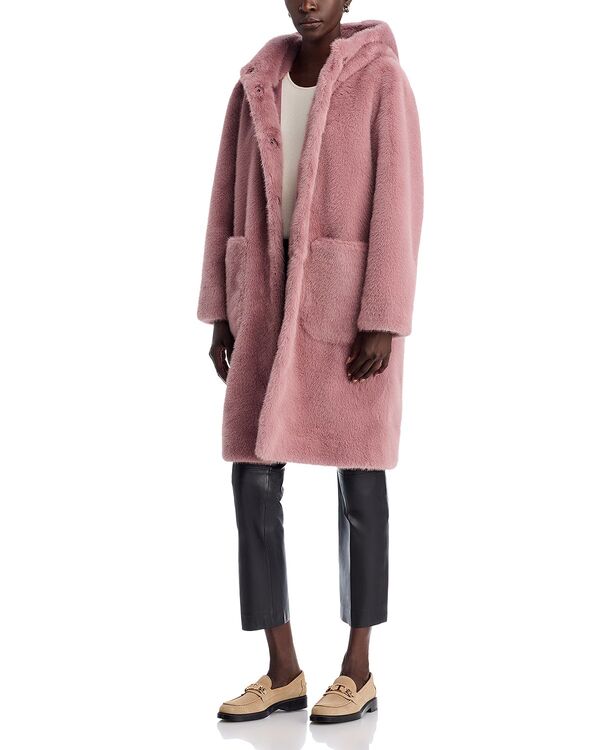 コビーハルペリン レディース アウター コート Kobi Halperin Iggy Faux Fur Coat Vintage Rose｜ReVida 店