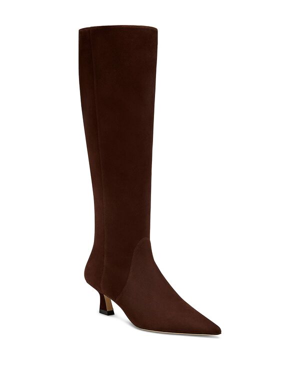 スチュアート ワイツマン レディース シューズ ブーツ・レインブーツ Stuart Weitzman Women's Vinnie 50 Zip Boots Deep Coffee コーヒー｜ReVida 店