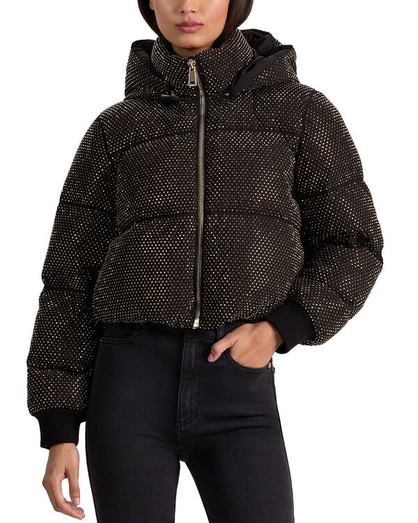 アリスアンドオリビア レディース アウター コート クロップド Alice and Olivia Robena Embellished Cropped Coat Black/gold ブラック