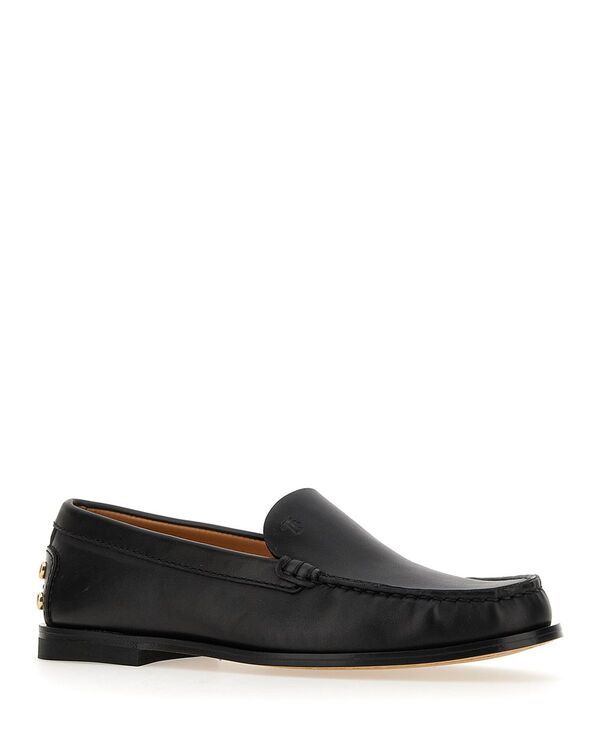 トッズ レディース シューズ スリッポン・ローファー レザー Tod's Women's Leather Slipper Loafers Black ブラック
