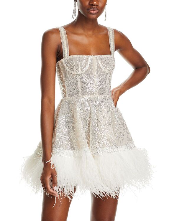ブロンクス アンド バンコ レディース トップス 衣裳 ミニ BRONX AND BANCO Mademoiselle Beaded Bustier Mini Dress White 白いこと レディースファッション-ワンピース