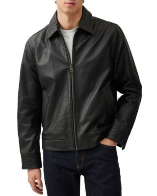 ロッドアンドグン メンズ アウター ジャケット・ブルゾン レザー Rodd & Gunn Haymarket Zip Front Leather Jacket Onyx