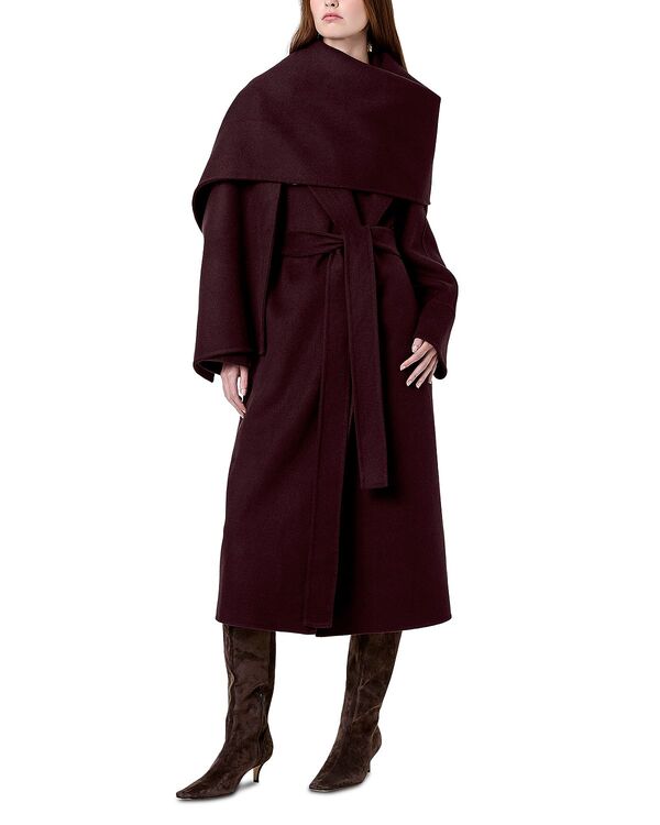 ニコラスカークウッド レディース アウター コート Nicholas Candice Scarf Neck Long Coat Dark Plum プラム