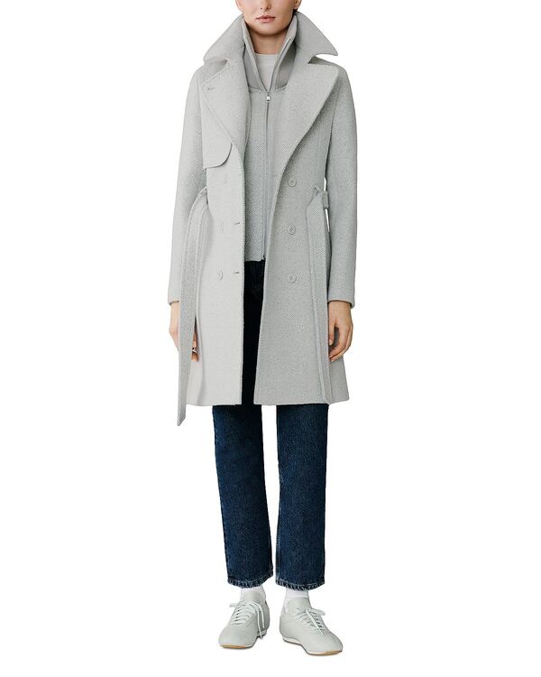 ソイアアンドキョー レディース アウター 厚地の外套 Soia \u0026 Kyo Fabianne Classic Notch Collar Coat Stone Blue 青色