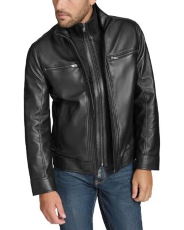 アンドリューマーク メンズ アウター ジャケット・ブルゾン レザー Andrew Marc Winton Leather Bomber Jacket Black ブラック 93,390円