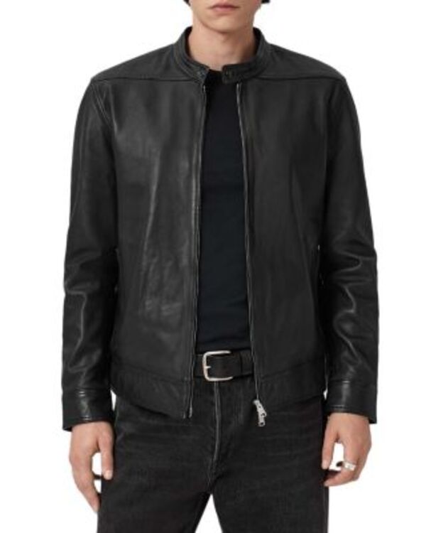 オールセインツ メンズ アウター ジャケット・ブルゾン レザー ALLSAINTS Holt Leather Jacket Black ブラック
