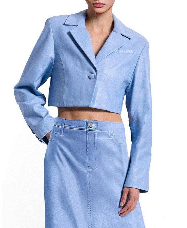 エーエスバイディーエフ レディース アウター 上衣・上衣 スポーツジャケット AS by DF Poppy Leather Blazer Provence Blue 青色