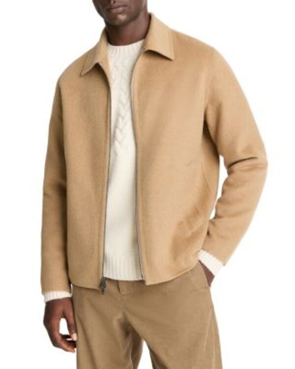 ヴィンス メンズ アウター ジャケット・ブルゾン Vince Splittable Zip Jacket Camello