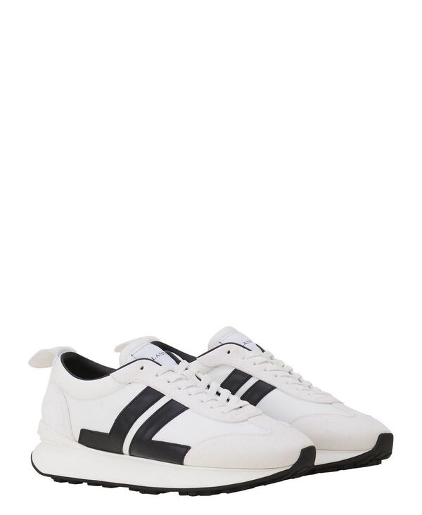 ランバン メンズ シューズ スニーカー ナイロン Lanvin Bumpr Nylon Sneakers Blanc/Noir