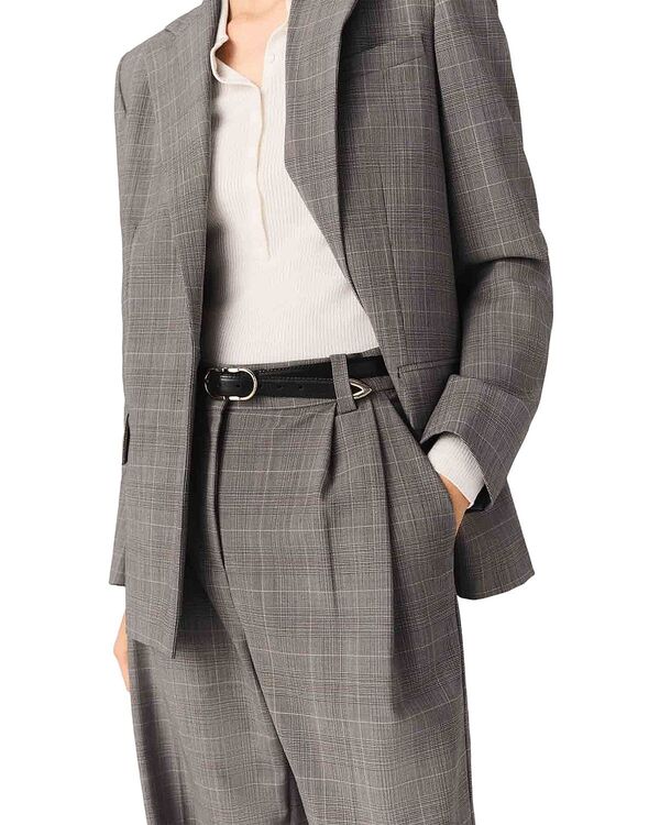 マージュ レディース アウター ジャケット・ブルゾン ブレザー Maje Checked Oversized Blazer Grey グレー