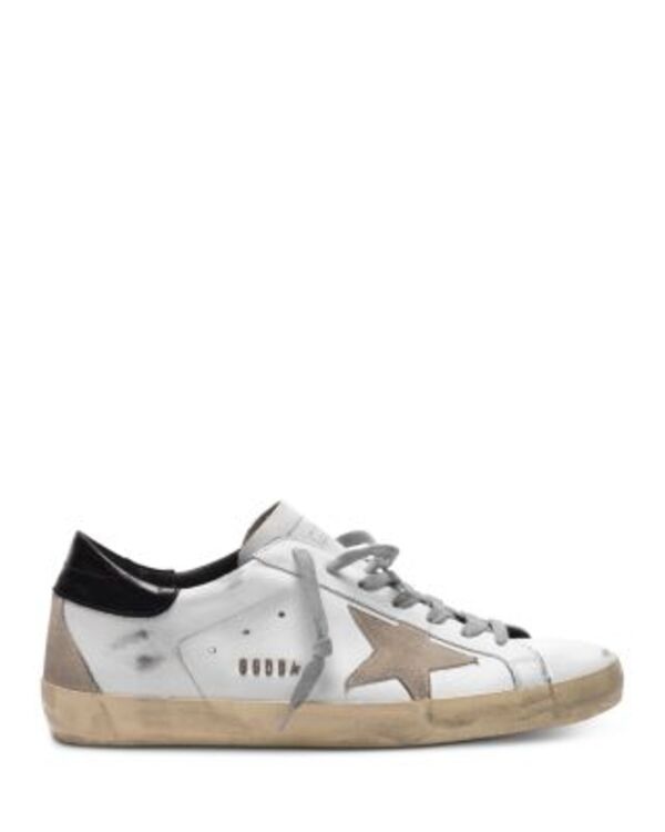 ゴールデングース メンズ シューズ スニーカー Golden Goose Deluxe Brand Men's Super-Star Low Top Sneakers White/Ice/Black ホワイト