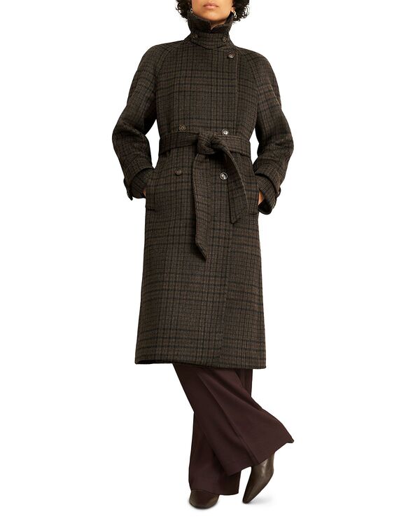 ホッブスロンドン レディース アウター コート HOBBS LONDON September Limited Collection Peterson Coat Brown Multi ブラウン｜ReVida 店