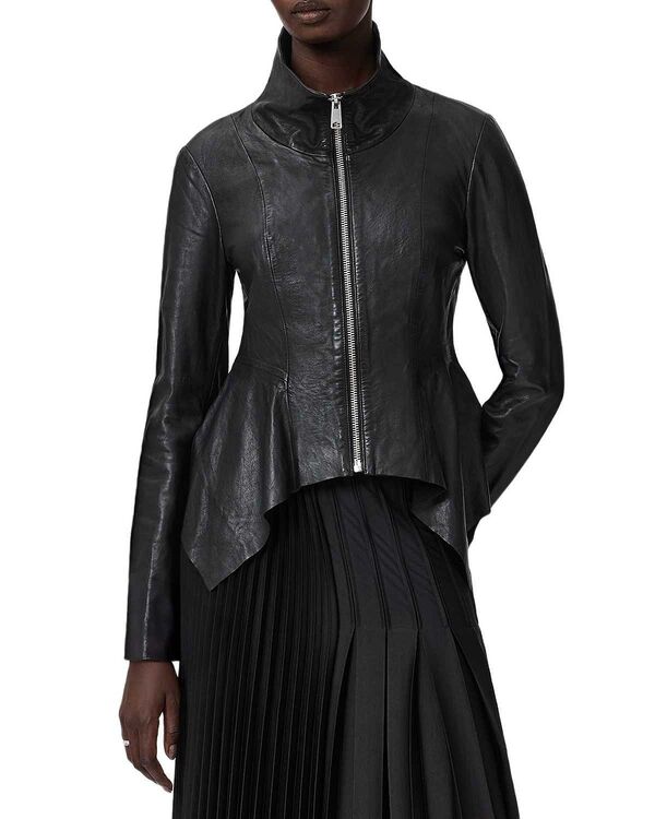 オールセインツ レディース アウター ジャケット・ブルゾン レザー ALLSAINTS Grace Leather Biker Jacket Black ブラック 86,240円