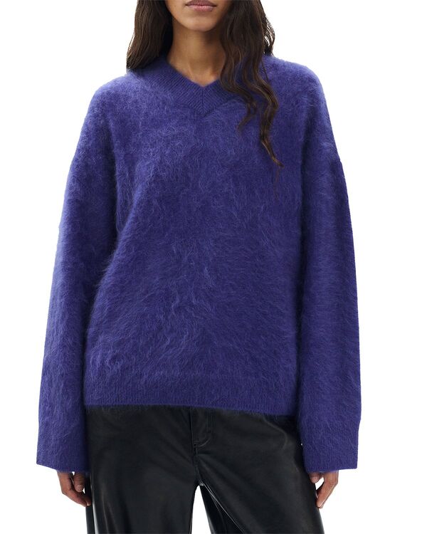 ラグアンドボーン レディース アウター ニット・セーター rag & bone Jada Brushed Cashmere Sweater Dark Blue ブルー｜ReVida 店