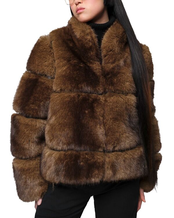 アパリス レディース アウター コート Apparisai Faux Mink Coat Mink ミンク｜ReVida 店