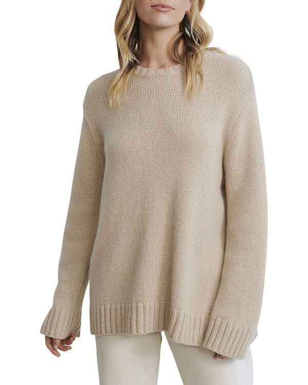ジェニーケイン レディース アウター ニット・セーター クルーネック Jenni Kayne Amelia Cashmere Crewneck Sweater Warm Sand サンド｜ReVida 店
