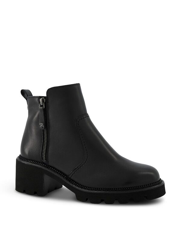 ポール・グリーン レディース シューズ ブーツ・レインブーツ Paul Green Women's Carina Zip Boots Black Leather ブラック
