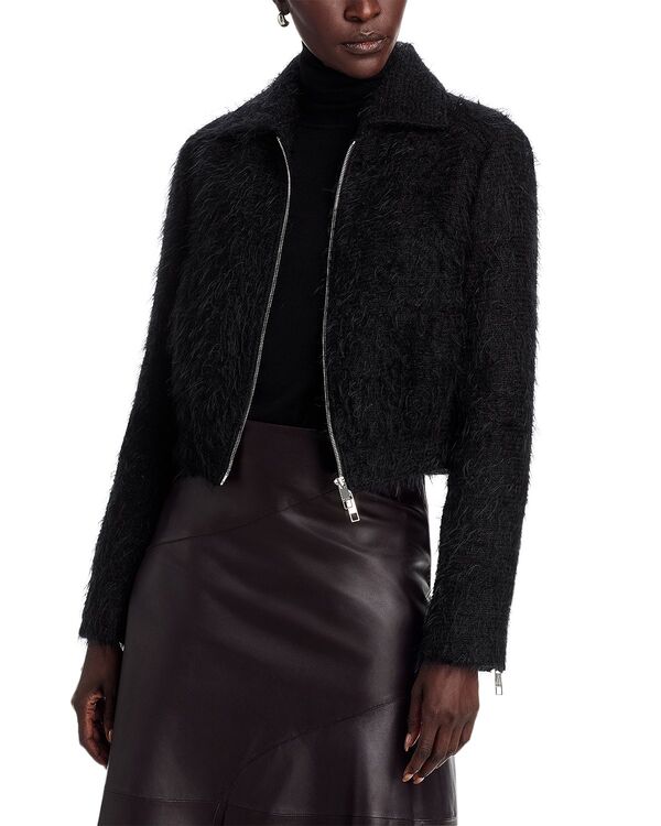 ボス レディース アウター ジャケット・ブルゾン BOSS Jocalen Eyelash Jacket Black ブラック