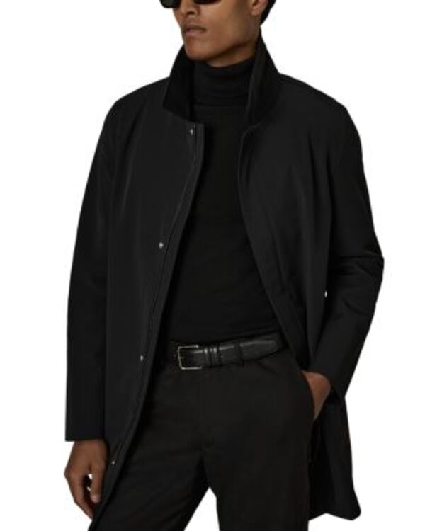 レイス メンズ アウター コート REISS Logan Hybrid Overcoat Black ブラック