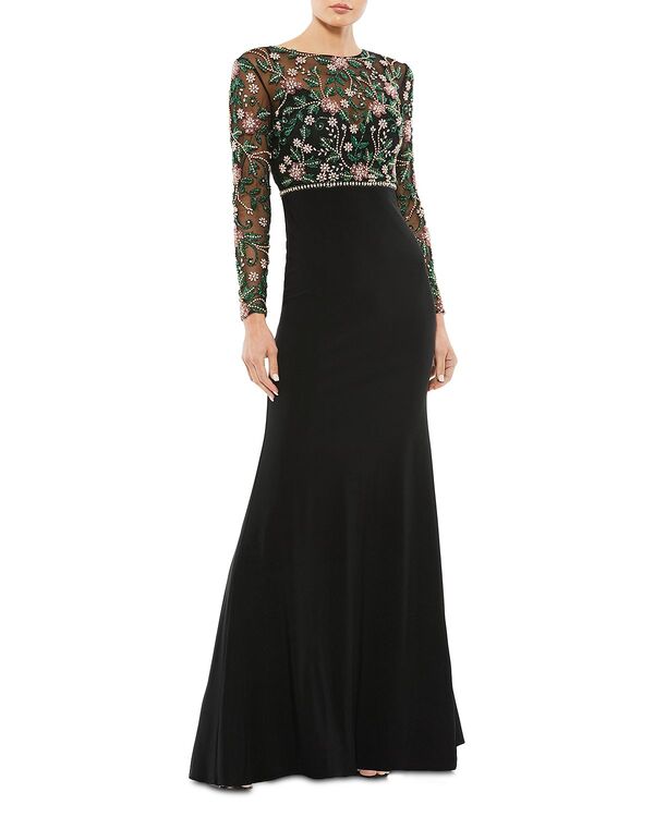 マックダガル レディース アンダーウェア ナイトウェア Mac Duggal Embellished Gown Black Multi ブラック|ReVida 店