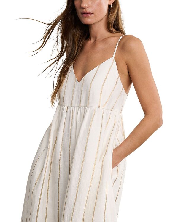 ジェニーケイン レディース トップス ワンピース マキシ Jenni Kayne Cove Striped Maxi Dress Gold Stripe ゴールド|ReVida 店