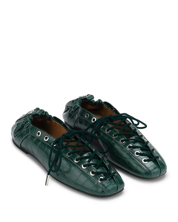 ガニー レディース シューズ スリッポン・ローファー レース GANNI Women's Lace Up Loafers Pineneedle
