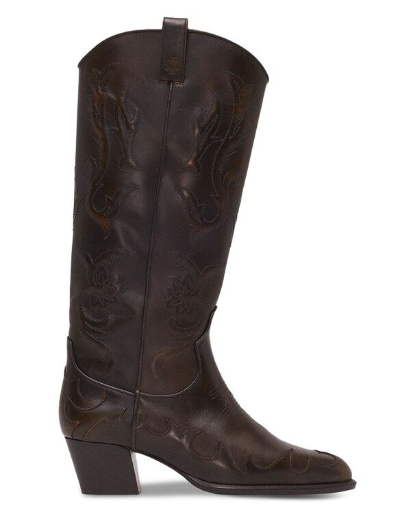 マージュ レディース シューズ ブーツ・レインブーツ レザー Maje Women's Leather Cowboy Boots Brown ブラウン