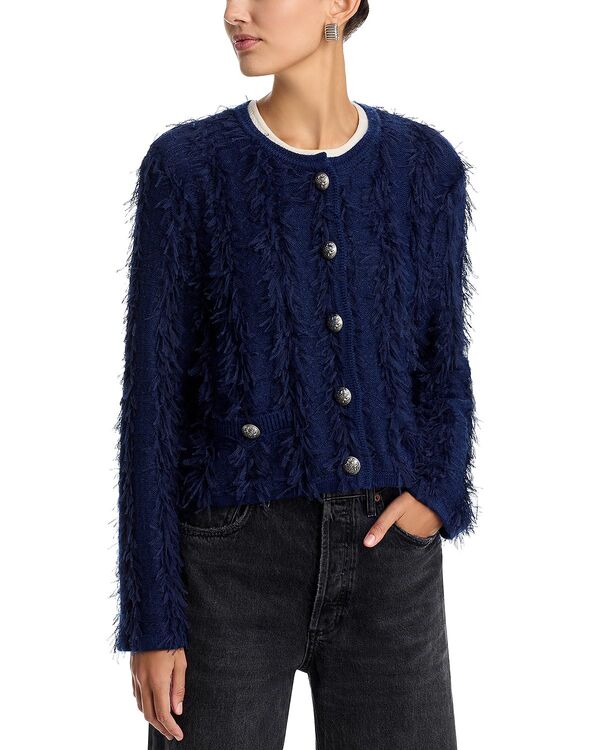 コビーハルペリン レディース アウター ジレー Kobi Halperin Lyra Eyelash Button Front Cardiganavy 米国海軍