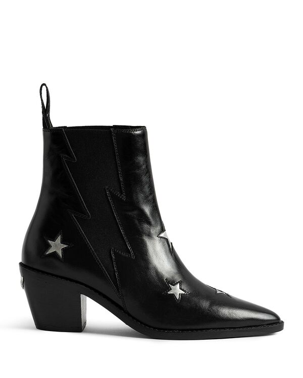 ザディグ エ ヴォルテール レディース シューズ ブーツ・レインブーツ ヴィンテージ Zadig & Voltaire Women's Tyler Stars Vintage Boots Black ブラック