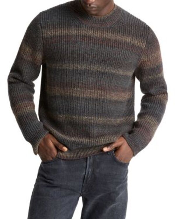ヴィンス メンズ アウター ニット・セーター ウール Vince Wool Blend Space Dyed Sweater Black Combo ブラック