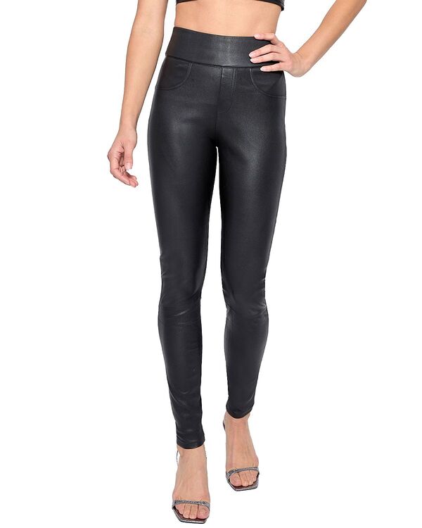 エーエスバイディーエフ レディース ボトムス レギンス なめし革 AS by DF Gigi Stretch Leather Leggings Black 黒いこと