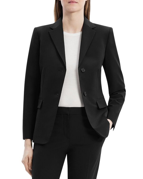 セオリー レディース アウター ジャケット・ブルゾン スリムフィット ブレザー Theory Single Breasted Slim Fit Blazer Black ブラック｜ReVida 店