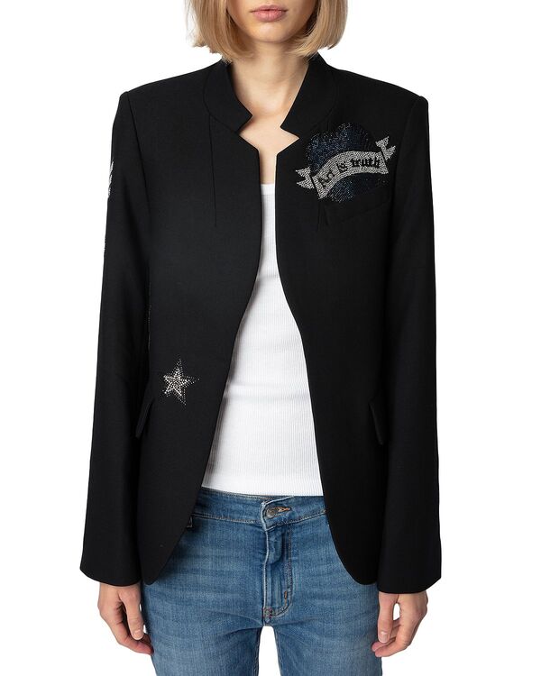 ザディグ エ ヴォルテール レディース アウター ジャケット・ブルゾン ブレザー Zadig & Voltaire Art Is Truth Blazer Encre