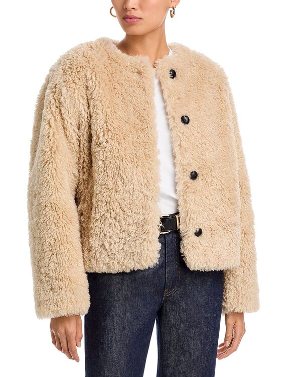 ラグアンドボーン レディース アウター コート rag & bone Sabrina Faux Fur Coat Ivory アイボリー
