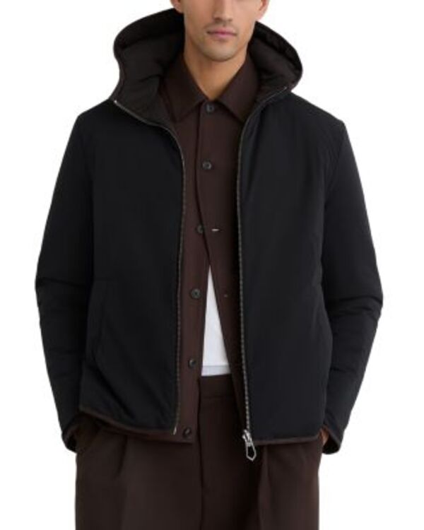レイス メンズ アウター ジャケット・ブルゾン REISS Devonay Reversible Puffer Jacket Navy/Brown ネイビー