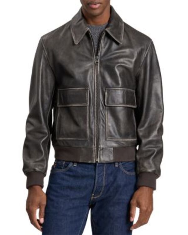 テッドベーカー メンズ アウター 上衣・上衣 なめし革 Ted Baker Whistler Leather Jacket Brown 赤銅色