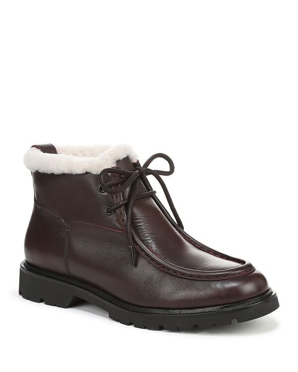 ヴィンス レディース シューズ ブーツ・レインブーツ アンクル レザー Vince Women'sierra Shearling Lined Leather Ankle Boots Chili Brown ブラウン｜ReVida 店