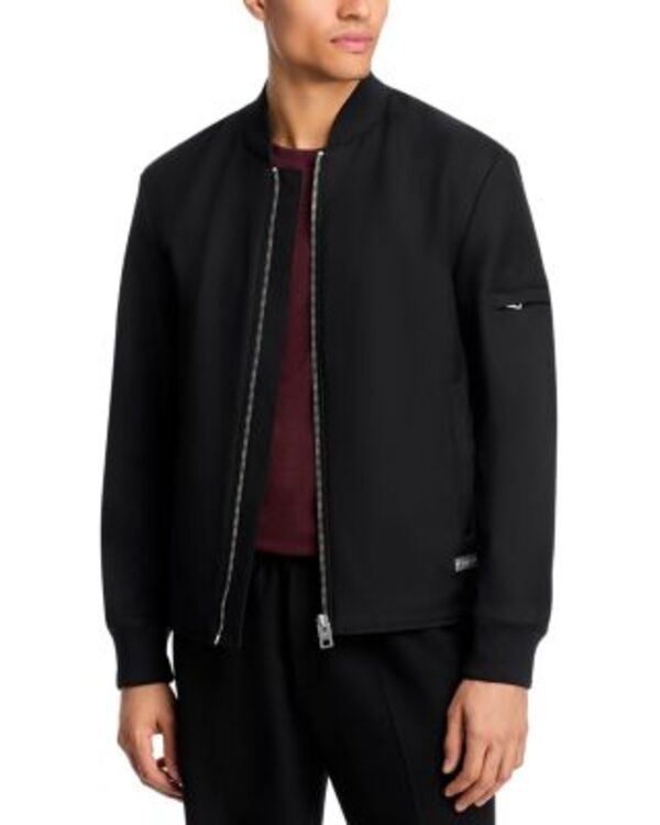 フューゴ メンズ アウター 上衣・上衣 HUGO Buck Zip Front Jacket Black 黒いこと