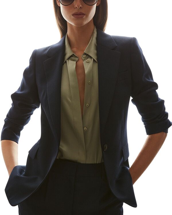 レイス レディース アウター ジャケット・ブルゾン ブレザー REISS Hallie Blazer Navy ネイビー｜ReVida 店