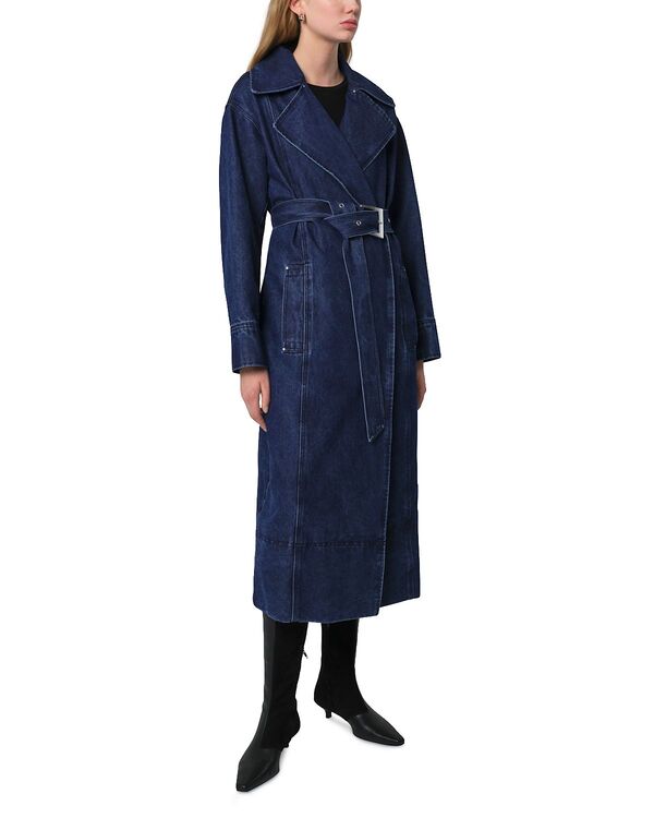 アパリス レディース アウター コート デニム Apparis Tate Denim Trench Coat Indigo インディゴ｜ReVida 店