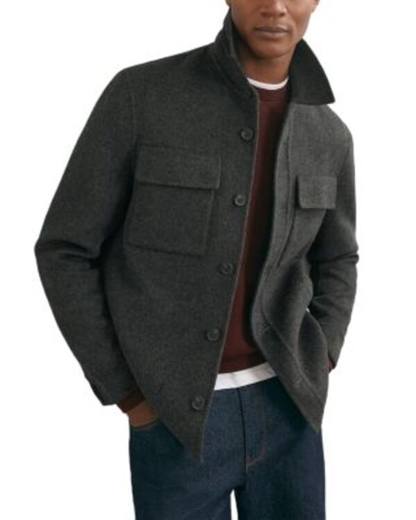 レイス メンズ アウター 上衣・上衣 REISS Netwin Pocket Jacket Charcoal Grey 濃灰色