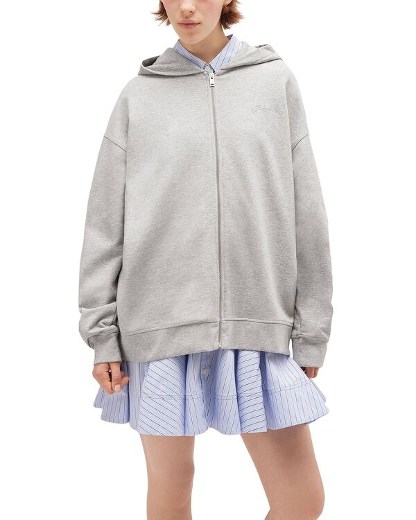 ガニー レディース アウター パーカー・スウェット GANNI Teddy Zip Hoodie Paloma Melange|ReVida 店