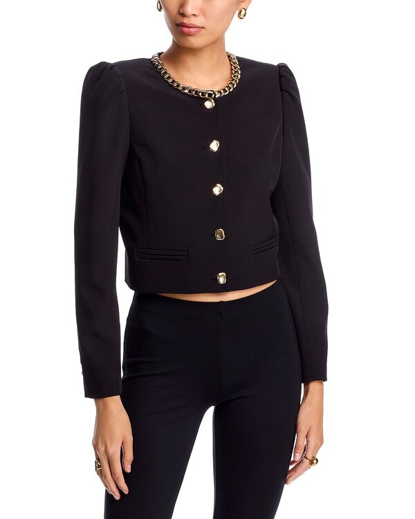 ジェネレーションラブ レディース アウター ジャケット・ブルゾン Generation Love Chiara Chain Trim Jacket Black ブラック|ReVida 店