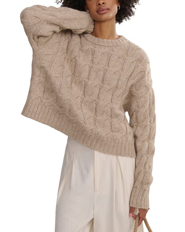 ジェニーケイン レディース アウター ニット・セーター クルーネック Jenni Kayne Serena Cable Knit Crewneck Sweater Oatmeal オートミール