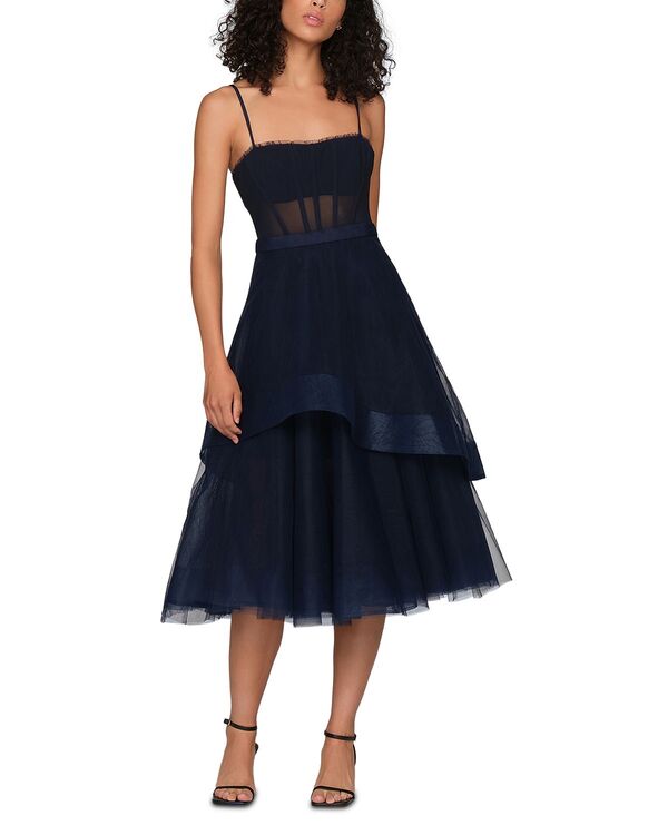 ビーシービージーマックスアズリア レディース トップス ワンピース ミディ BCBGMAXAZRIA Corset Midi Dress Dark Navy ネイビー