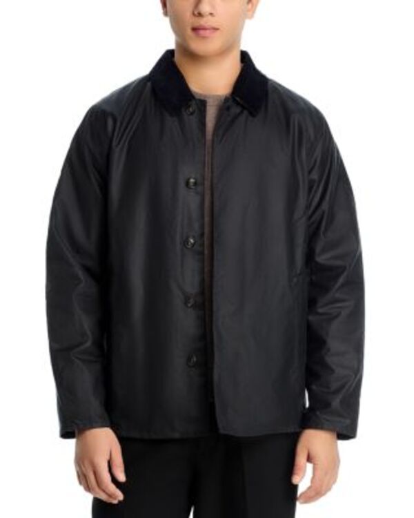 バブアー メンズ アウター ジャケット・ブルゾン Barbour Short Lorden Wax Jacket Navy ネイビー