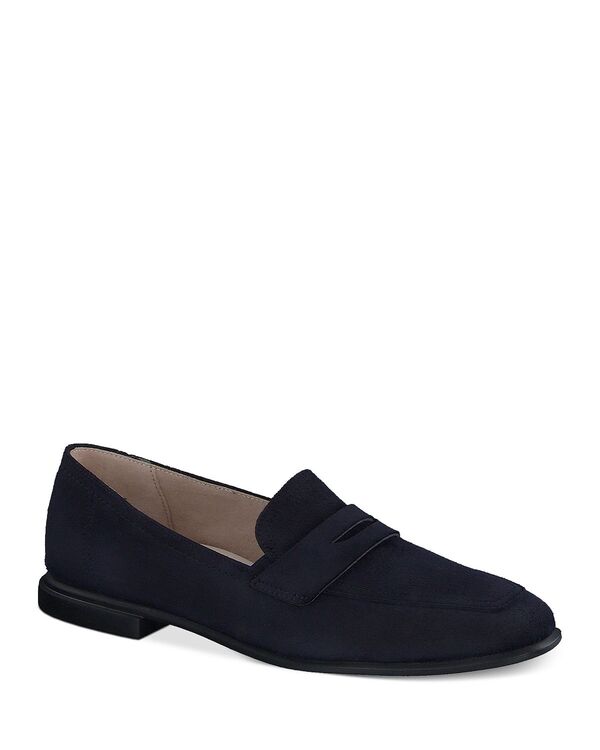 極点・緑であること レディース シューズ スリッポン・ローファー なめし革 Paul Green Women\u0027s Talia Leather Loafer Flats Blue Suede 青碧