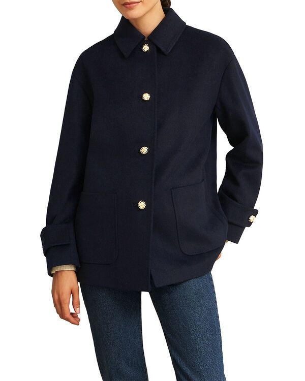 ホッブス英国の首都 レディース アウター 厚地の外套 HOBBS LONDON Erin Coat Navy 米国海軍 レディースファッション-コート・ジャケット