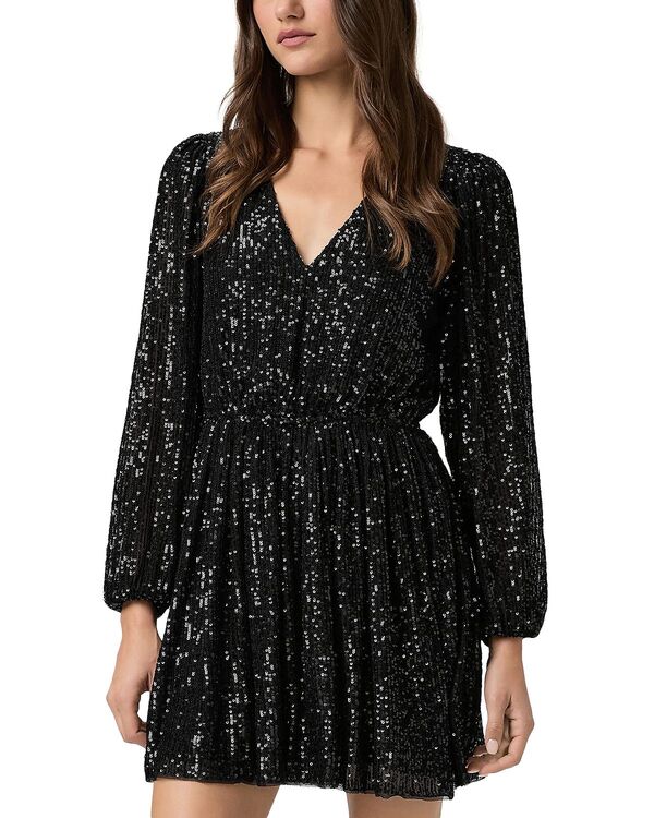 ペイジ レディース トップス ワンピースパンコール PAIGE Gianetta Sequin Dress Black ブラック｜ReVida 店